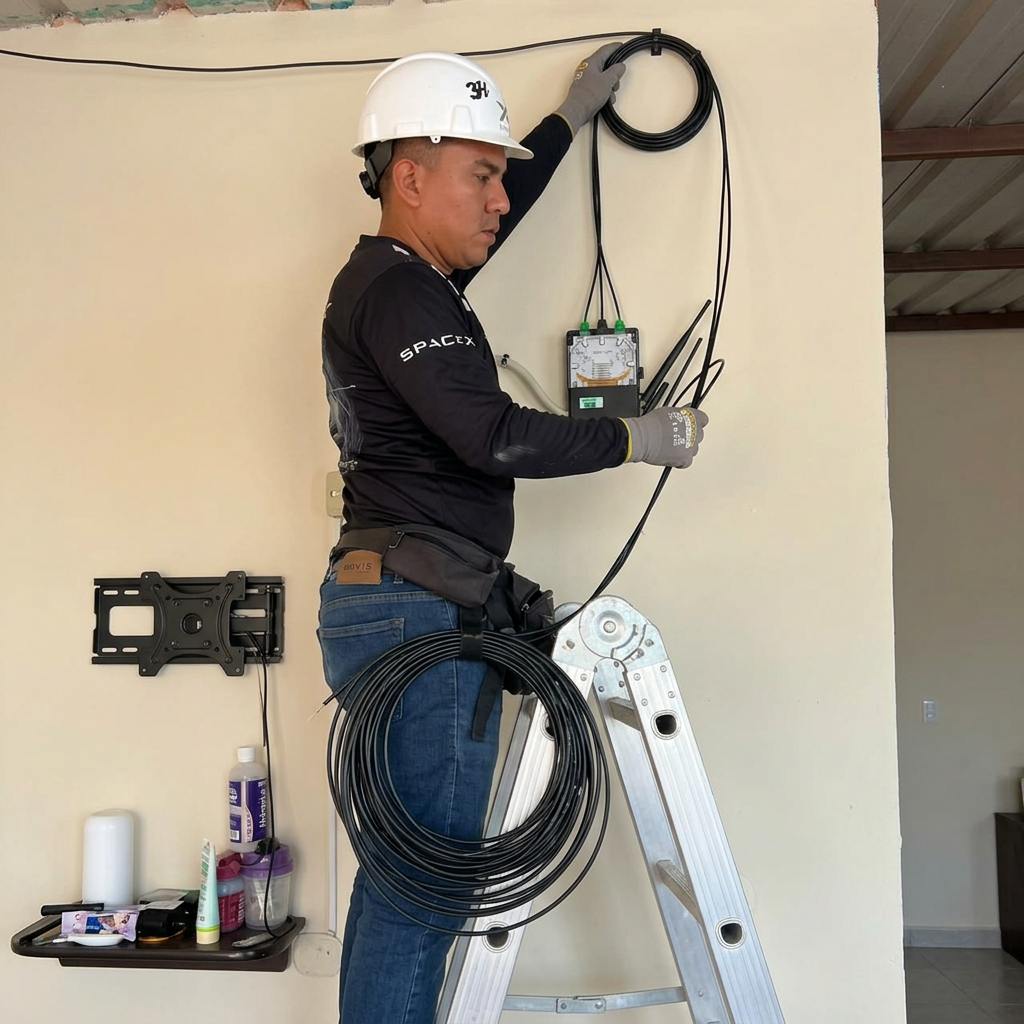 Instalación de equipo de internet FLAI en domicilio